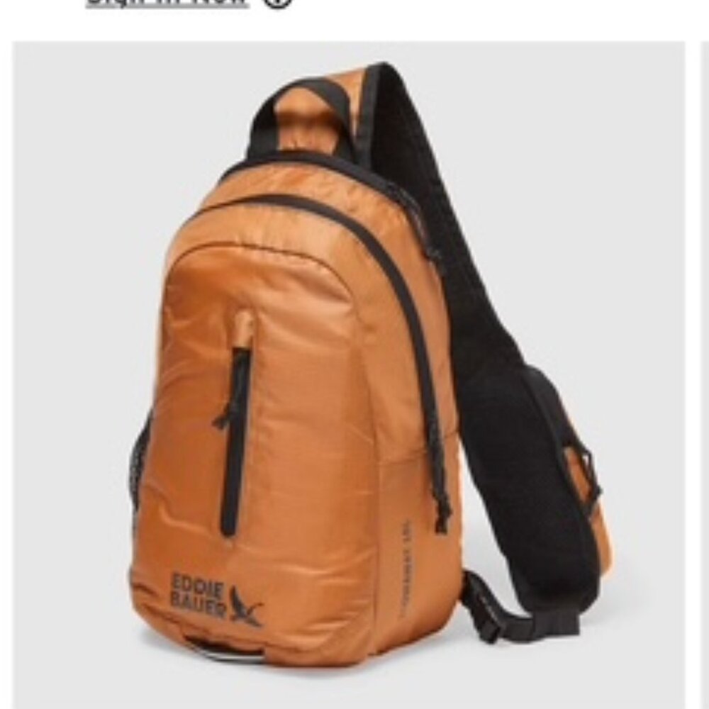 Eddie Bauer Stowaway Packable Sling 3.0 Tobacco Color